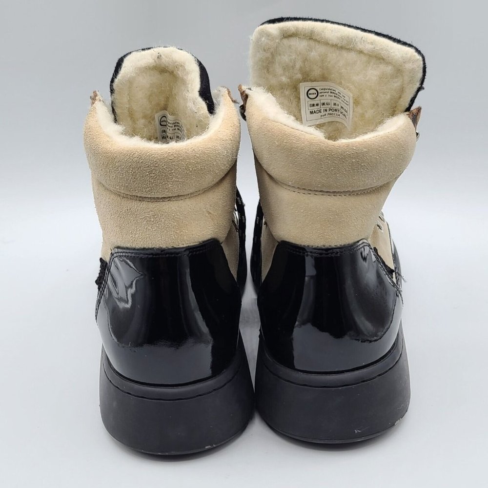 WODEN Iris Hiker Boots Cream/Black Leopard Size 8 NWOB - Picture 11 of 11